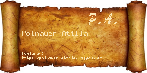 Polnauer Attila névjegykártya